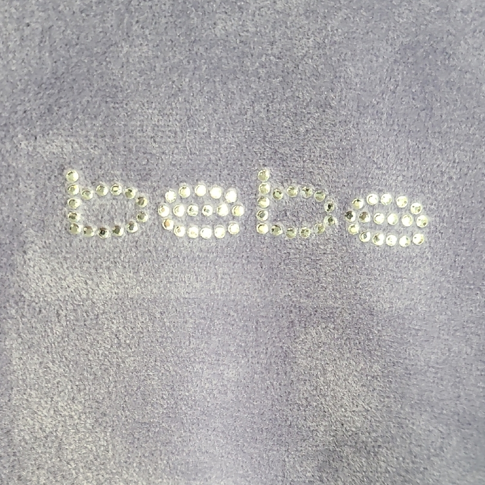 Bebe Sport Lavender Gray Velour Hoodie and Joggers Set Large - Picture 4 of 16